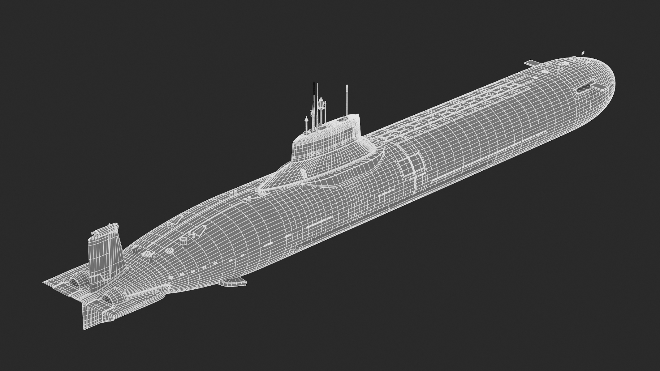 Typhoon Class Submarine 3d Model