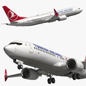 boeing 737 turkish 3D model