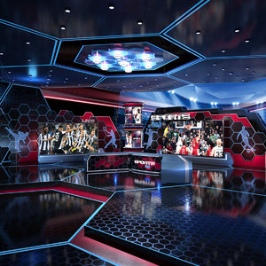 3D real time sports studio model