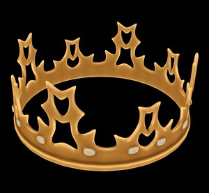 3D model medieval fantasy crown
