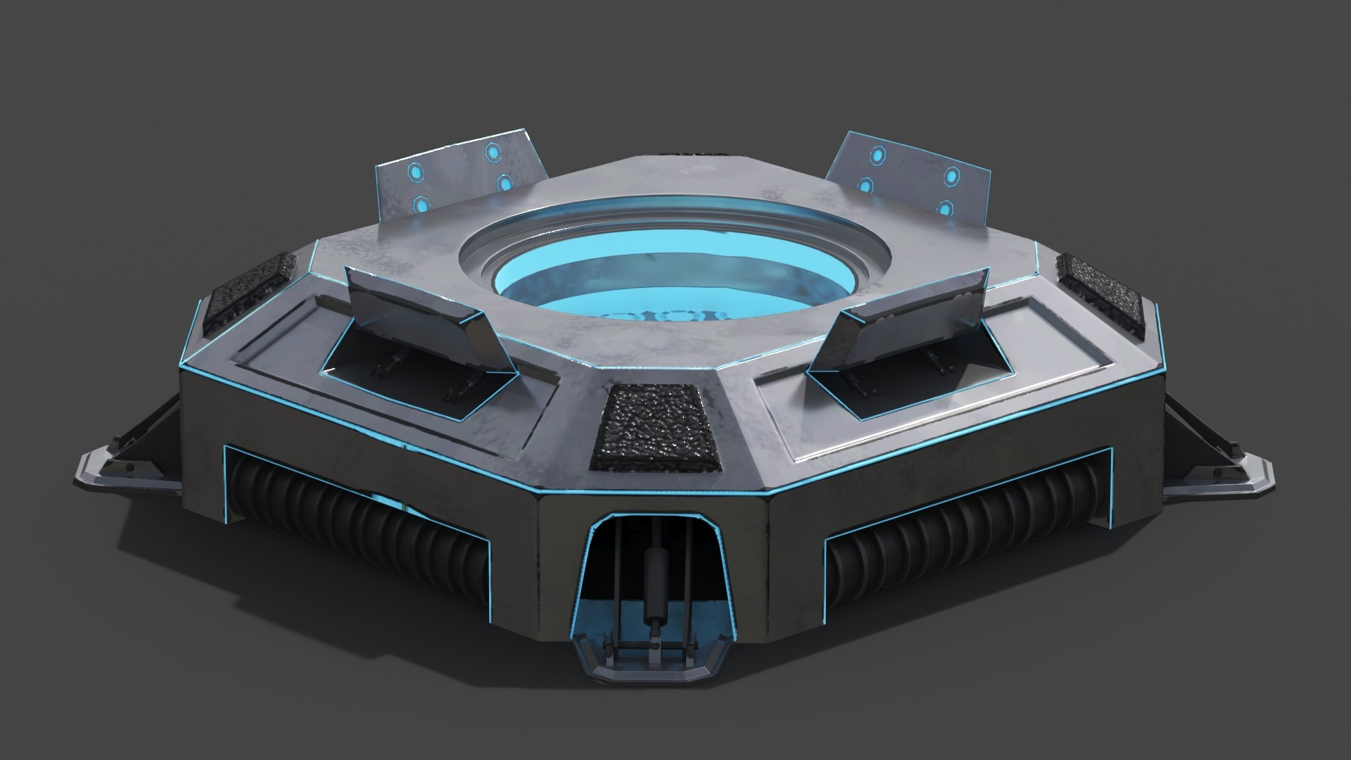 Scifi teleporter platform model TurboSquid 1661232