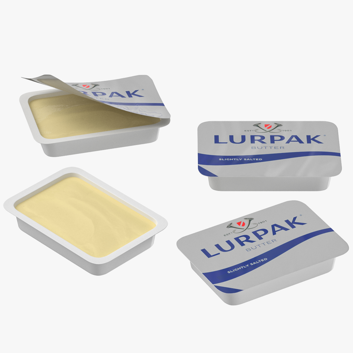 Lurpak butter mini portions 3D model TurboSquid 1661617