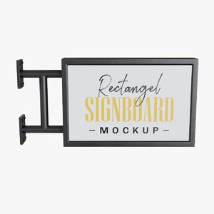 rectangle signboard 3D