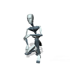 Crouch squat idle relax