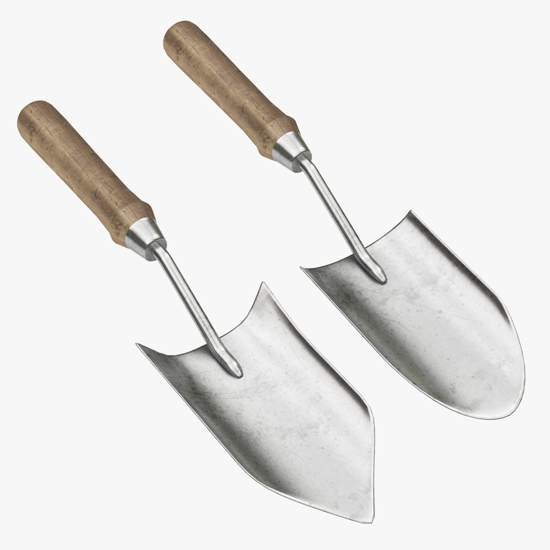 3D farm hand trowel spade TurboSquid 1663632