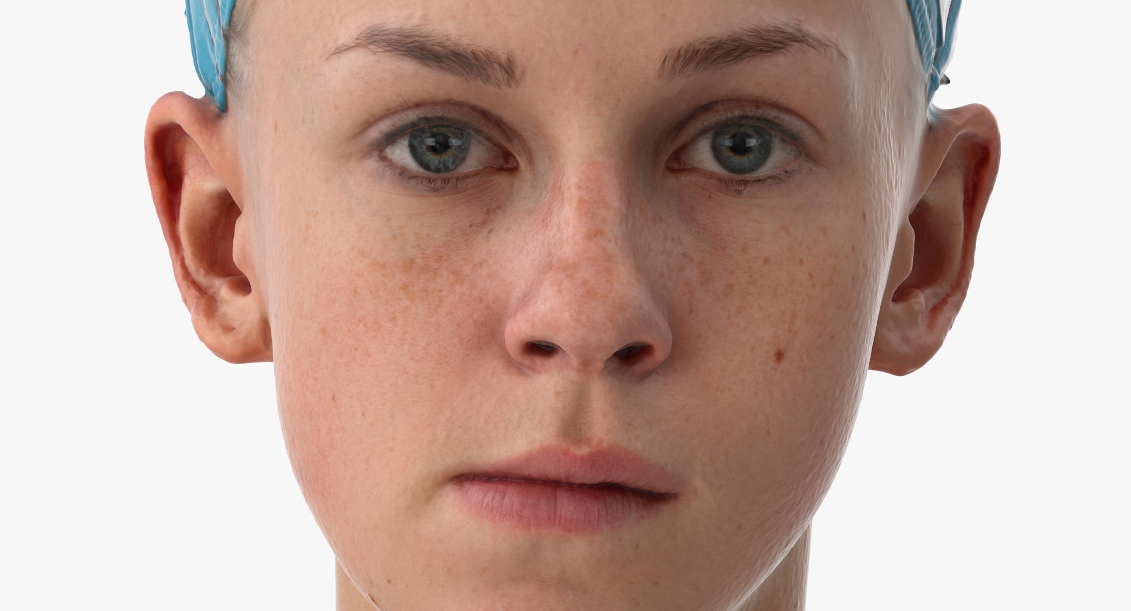 Rhea Human Head Kiefer Seitlich Links AU30 Clean Scan 3DModell