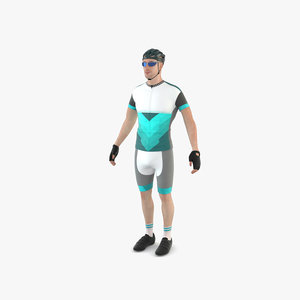 racing cyclist 3D model