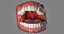 human mouth tongue rigged 3D model