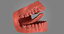 human mouth tongue rigged 3D model