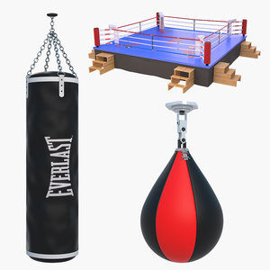 3D model boxing ring