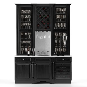 wine cabinet sink 3D