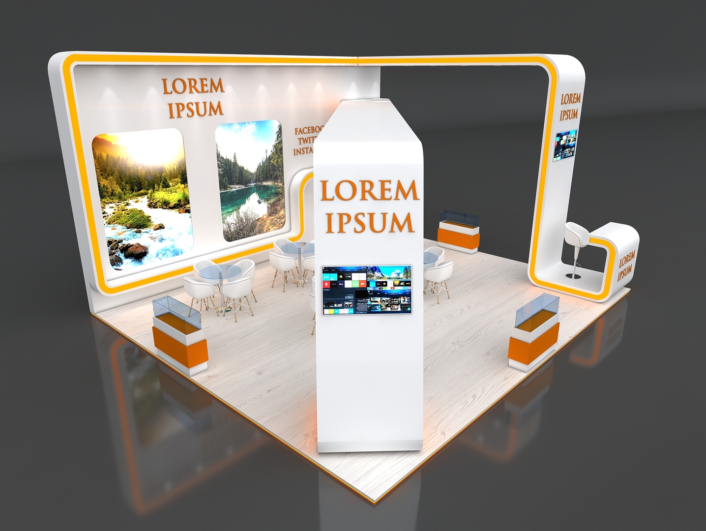 3d Exhibit Stand Stall Model - Turbosquid 1665738