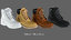realistic men s boots 3D model