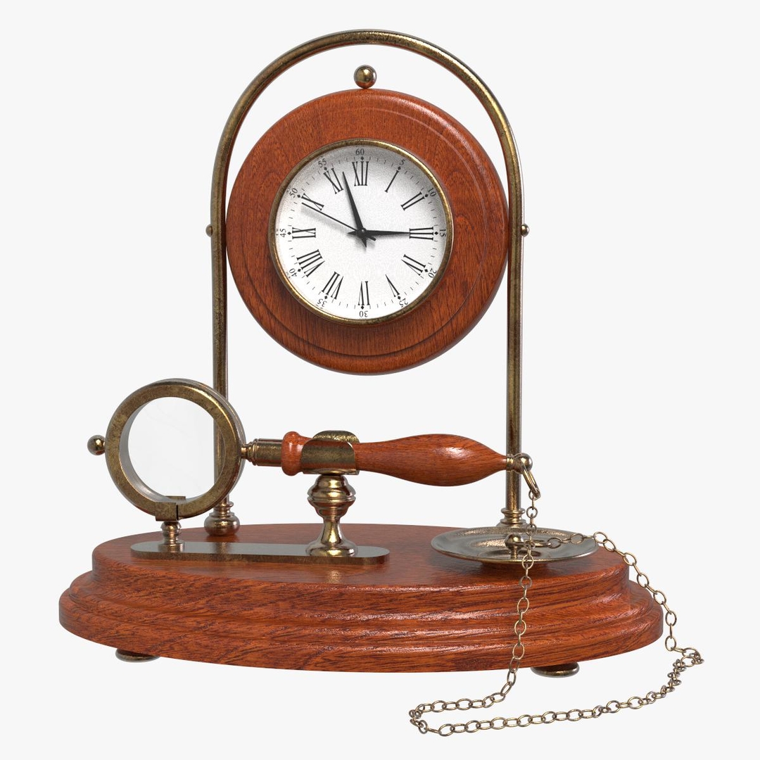 vintage-desk-clock-3d-model-turbosquid-1667212