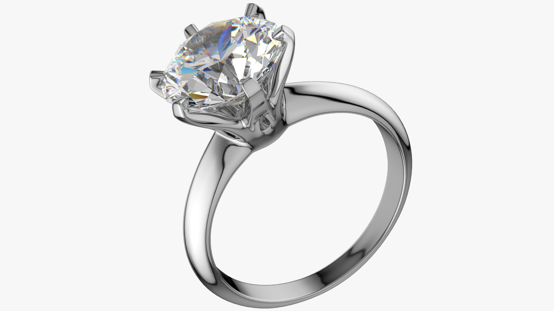 Realistic diamond ring model TurboSquid 1668376