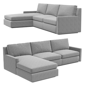 3D sofa custom grey textile