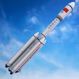 3D long march rocket model
