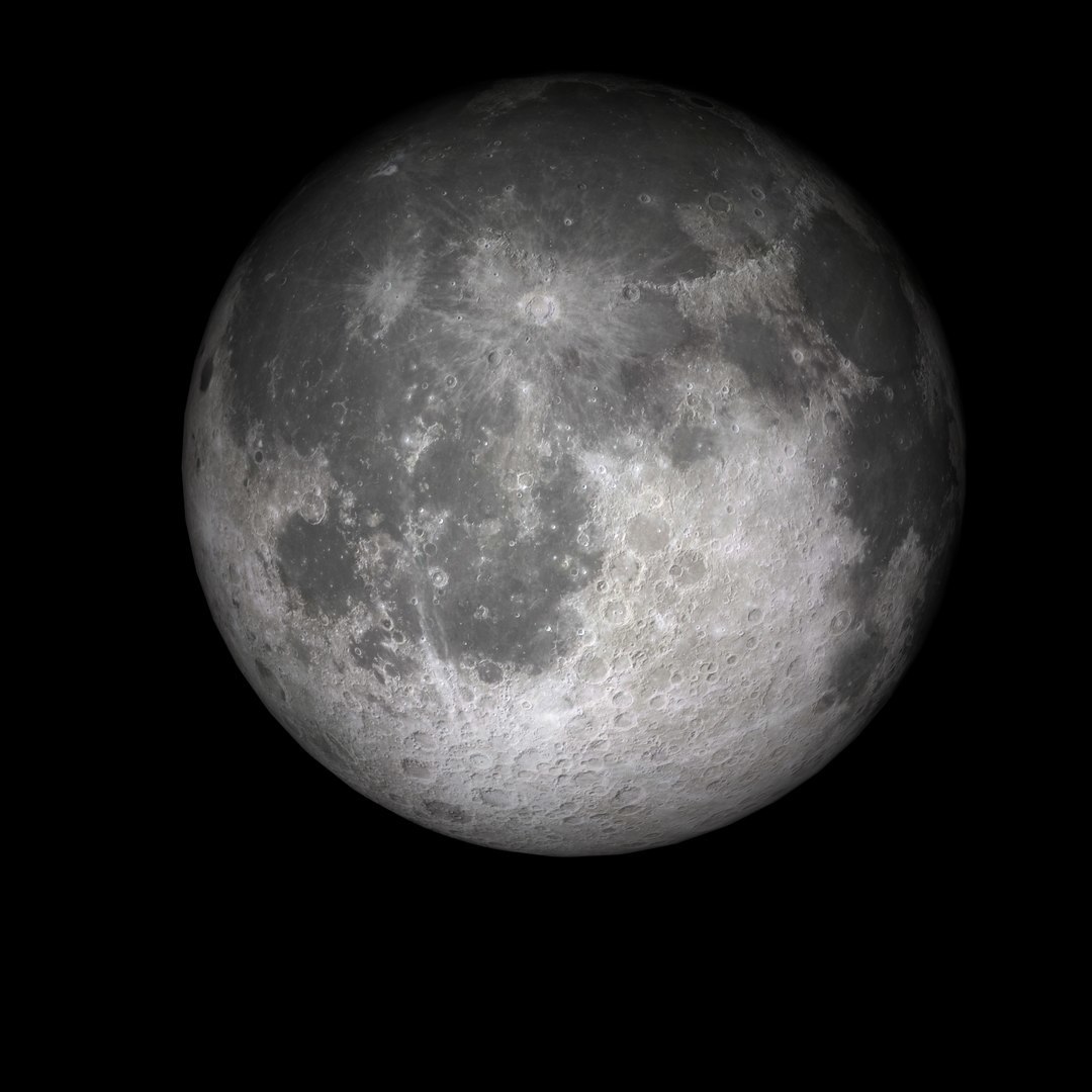 3D realistic moon TurboSquid 1670525