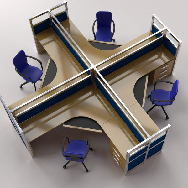 Office Desk Blender Models for Download TurboSquid