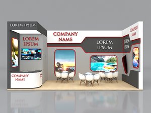 booth exhibit stand 3D