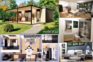 modern mobile home vacation 3D model