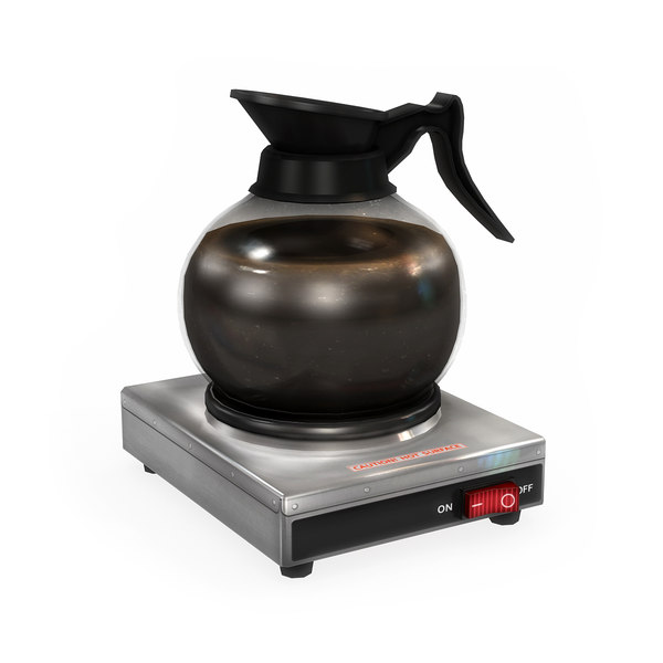3D commercial coffee pot warmer model TurboSquid 1538248