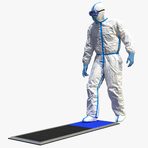 3D man medical protective suit