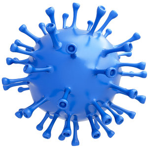 coronavirus dead 3D model