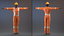 3D model african american rescuer rigged man