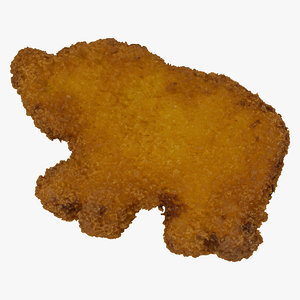 chicken nugget elephant 01 3D model