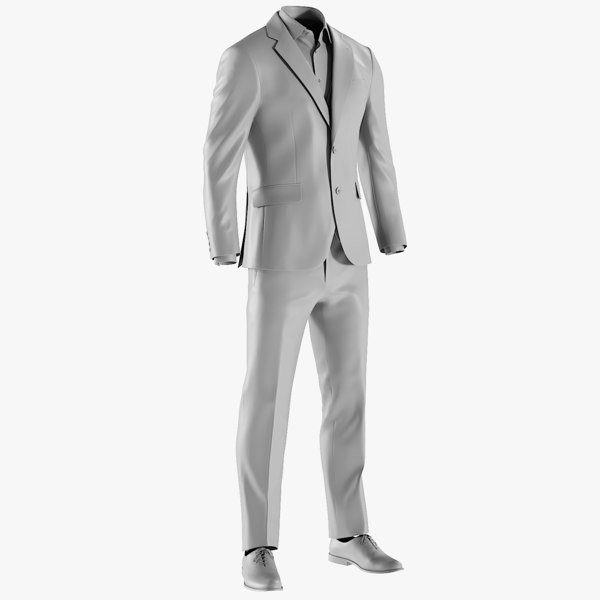 3D mesh men s suit model