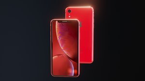 3D model iphone xr red apple