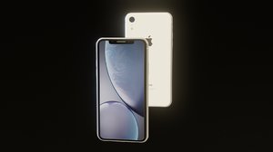 3D iphone xr white