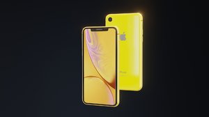 iphone xr yellow 3D model