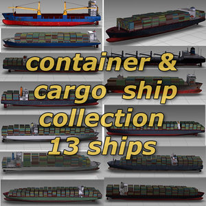 container cargo ship 3d model