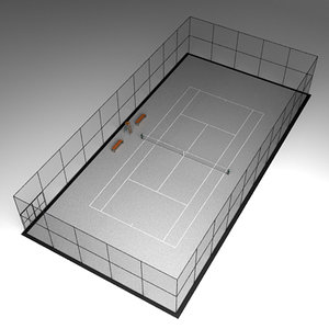 3d model tennis court