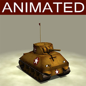 tank cartoon 3d model