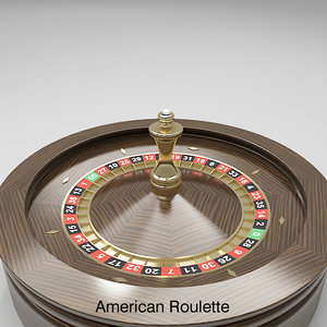 3d model roulette wheel 3 american